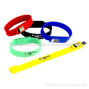 Promotional Gift PVC USB Bracelet Pen Drive
